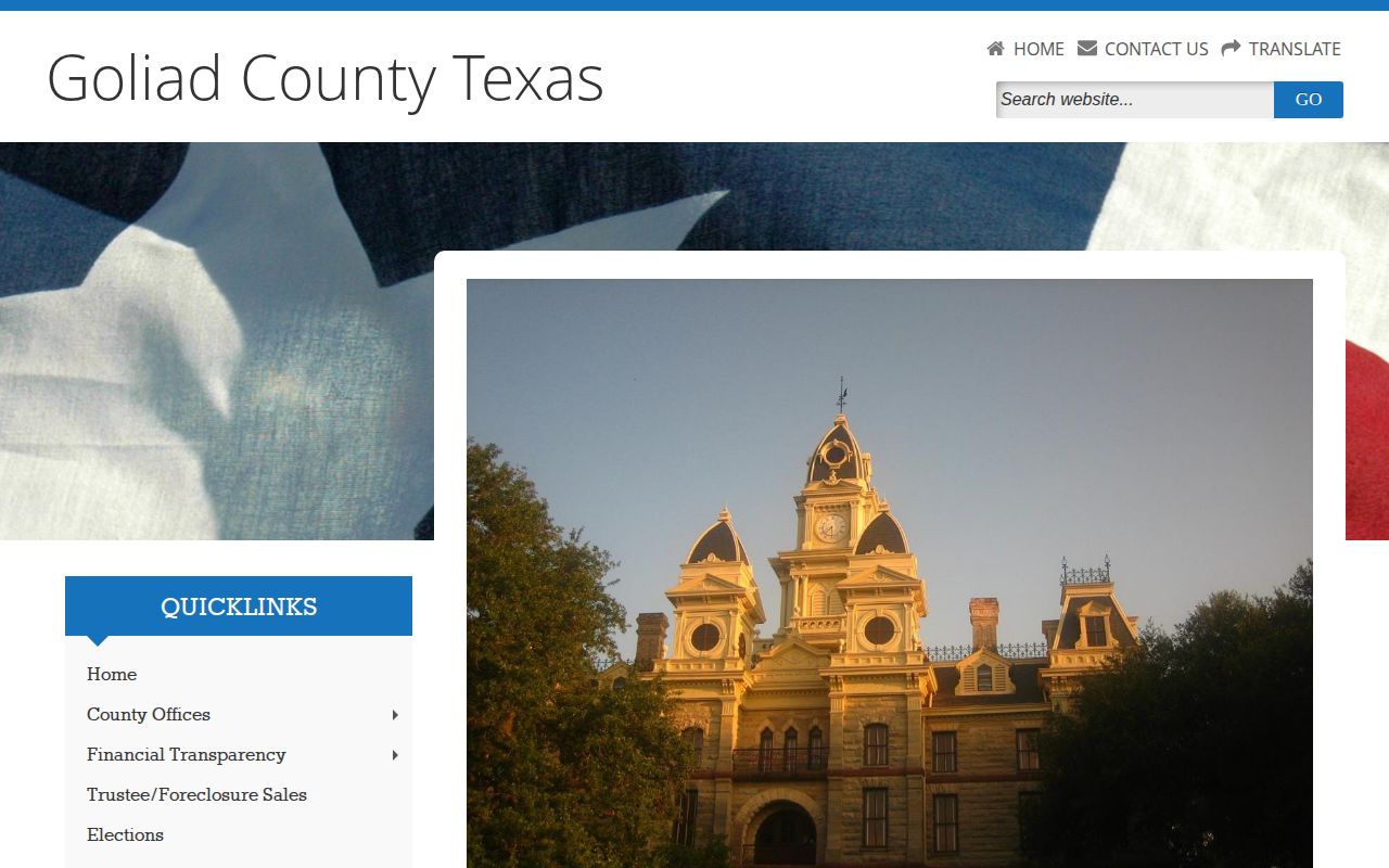 Goliad County release court and clerk record links